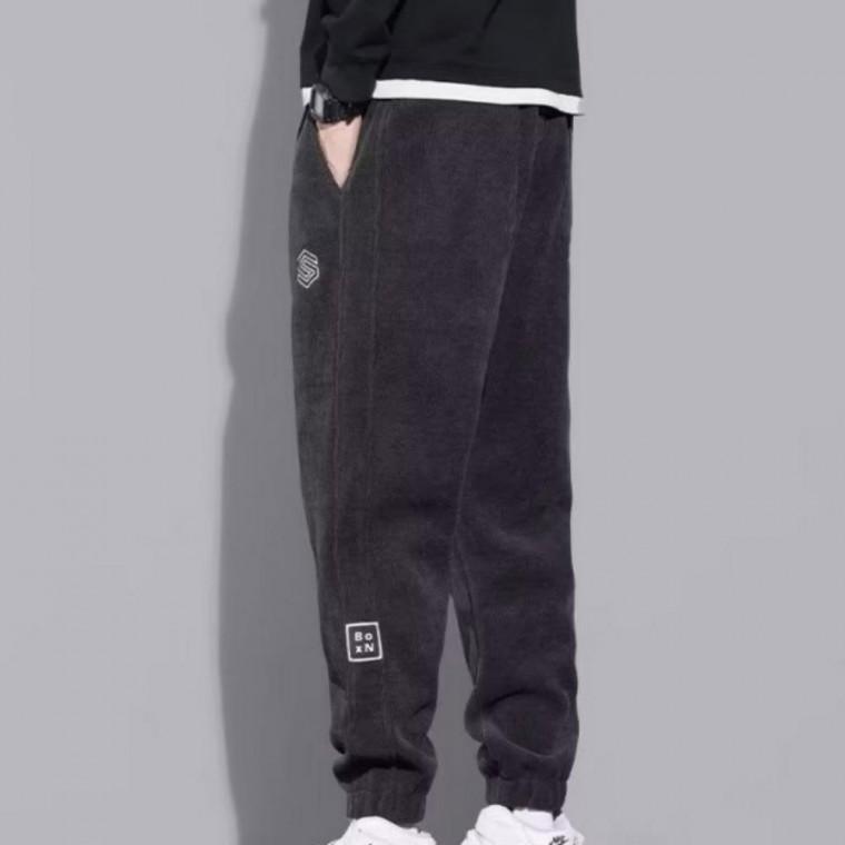 남성 패치 겨울 코듀로이 자수 일복 한파 겨울 팬츠 바지 방한 조거 기모 기모 현장