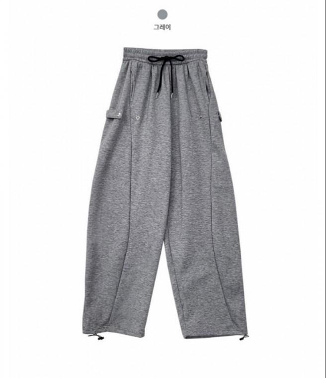 1P 스냅 바지 와이드 겨울 현장 양털 방한 기모 여성 여자 팬츠 겨울 기모 한파 일복