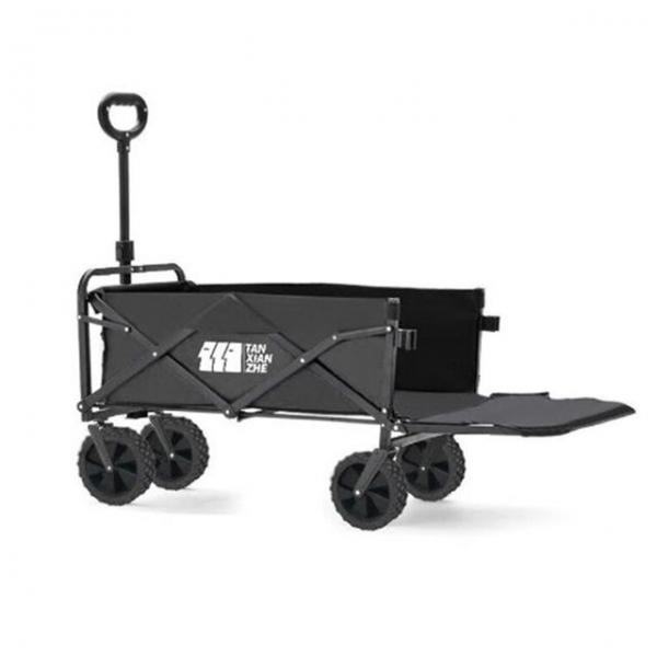 뒷문 확장 캠핑웨건 블랙 M 1P 접이식 카트 캐리어