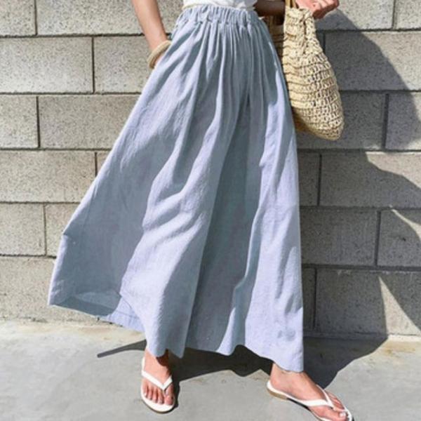 예쁜 여름 쿨 치마바지 아이스 팬츠 와이드 통 바지