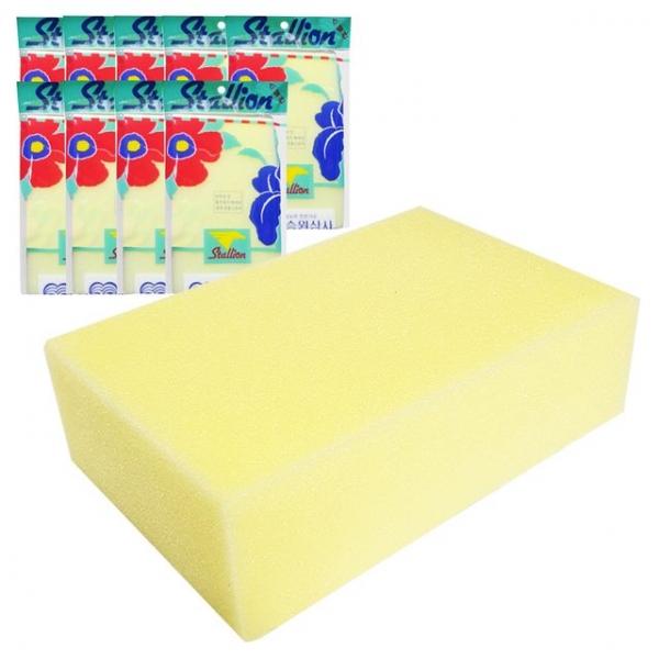 승원 노랑 세차스폰지 x(10개) 세차용 타일미장 패드