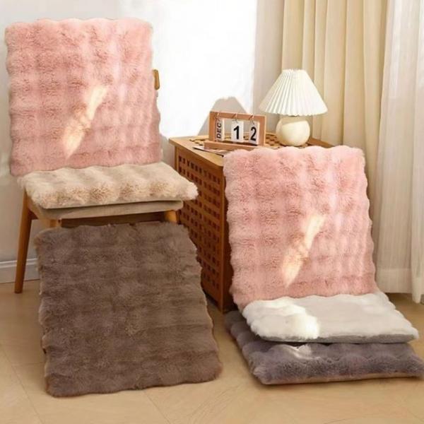 사무실 식탁 카페 의자 사각 극세사 털 방석