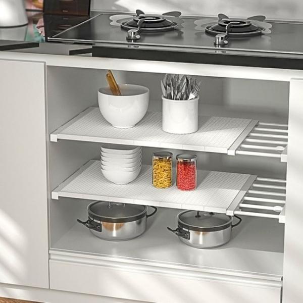 주방 싱크대 길이조절 선반 정리대