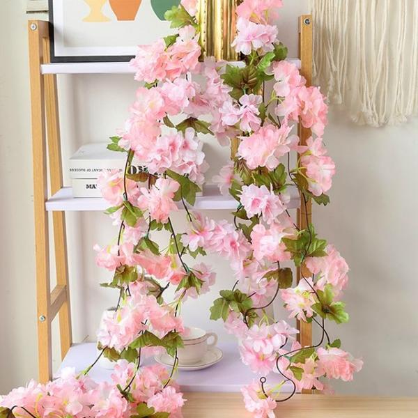 이시아르 핑크 조화 벚꽃 넝쿨 2.3M 2개세트