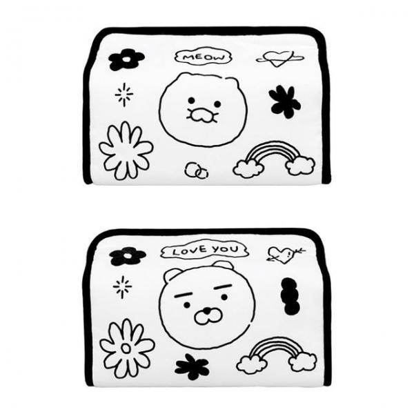 카카오 두들 라이언과 춘식이 패브릭 티슈 케이스 1P