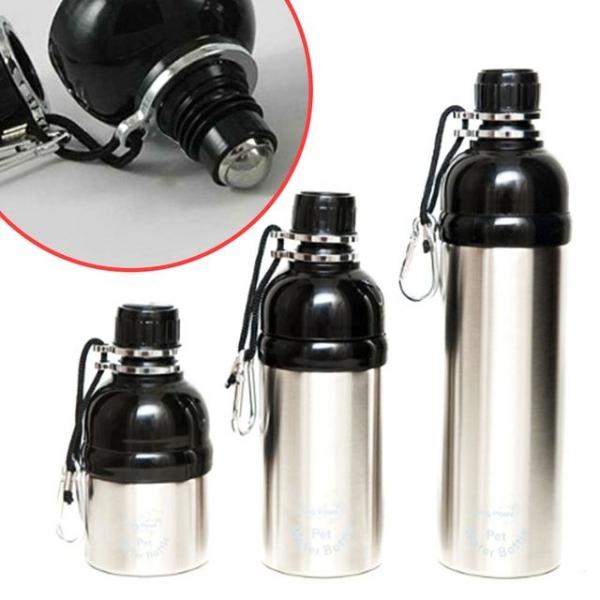 위생 꼭지 휴대용 산책 스텐 강아지 물통 포우즈500ML