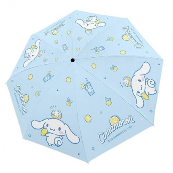 시나모롤 패턴 자외선 차단 3단 자동 양우산 1P 양산