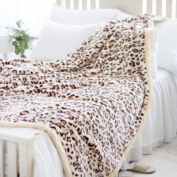 뉴 레오파드 밍크 싱글 초극세사 담요