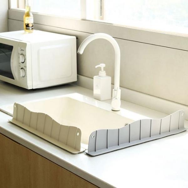 싱크대 물튀김방지 주방 칸막이 부착식 실리콘 물막이