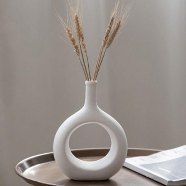 오드리도자기꽃병(17x25cm)오브제인테리어화병