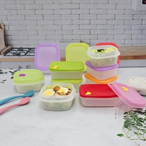 국산 실리콘 냉동 밥 보관용기 소분용기 밥팩-사각