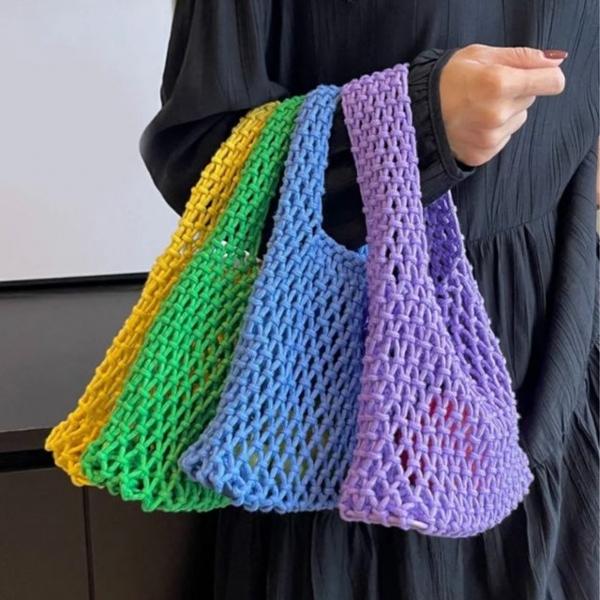 다용도 캐주얼 컬러 미니 그물백