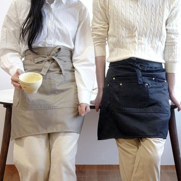 포켓 하프 허리앞치마 1P 주방 공방 카페 에이프런