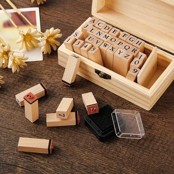 원목 숫자 알파벳 도장 다꾸용품 스탬프