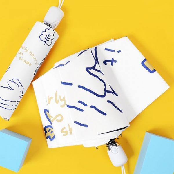 토끼 자동 양우산 암막 원터 방수 접이식 우산