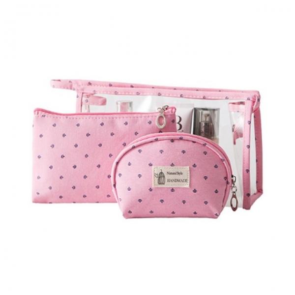 크라운 파우치 3종 방수 화장품 파우치세트