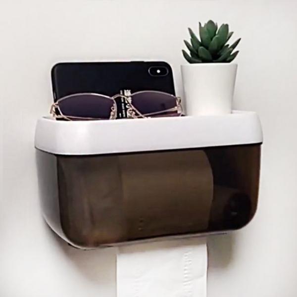 방수휴지걸이 접착식 화장지 케이스 욕실 화장실 선반