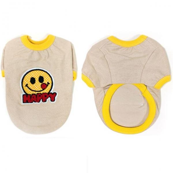 강아지옷 스마일 티셔츠 1P 데일리 산책 외출 애견옷