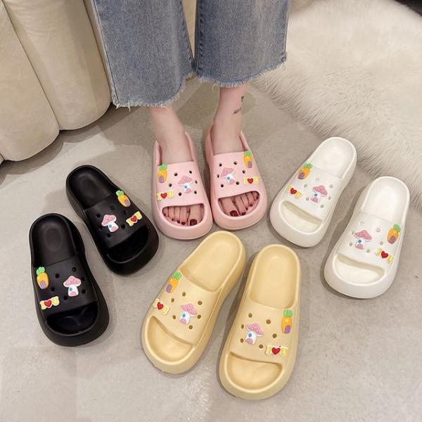 키높이 통굽 6cm 쿠션 EVA 슬리퍼 사무실 학교 간호화