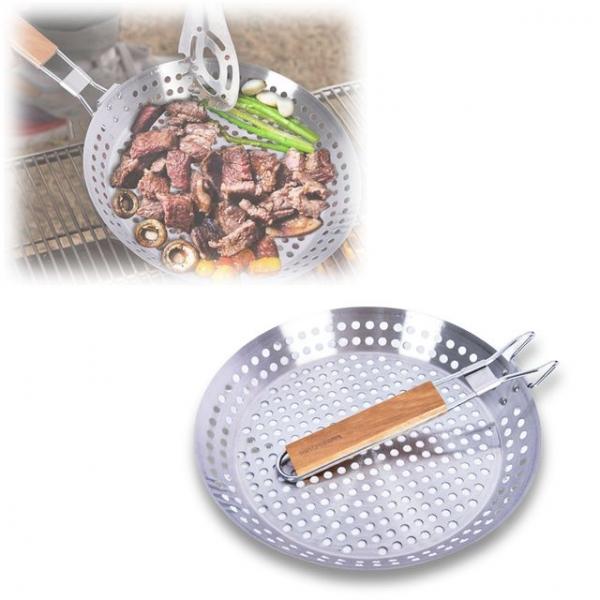 야외 캠핑 숯불 직화구이 그릴  타공 후라이팬