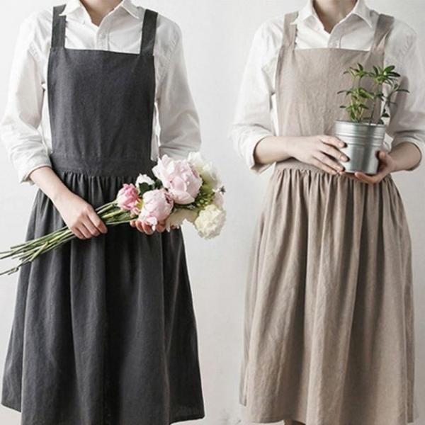 앞치마 린넨앞치마 원피스앞치마 내츄럴