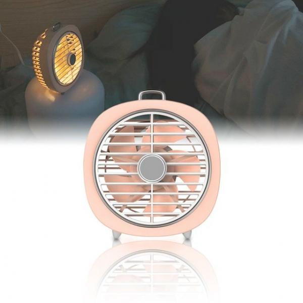 탁상용 미니 LED 무드등 소형 USB 책상 컬러 선풍기