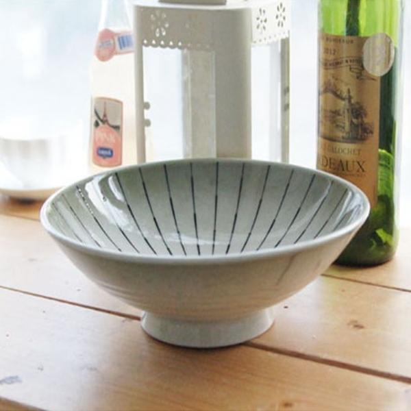 라인패턴 도자기 샐러드볼 1P 파스타볼 그릇 식기