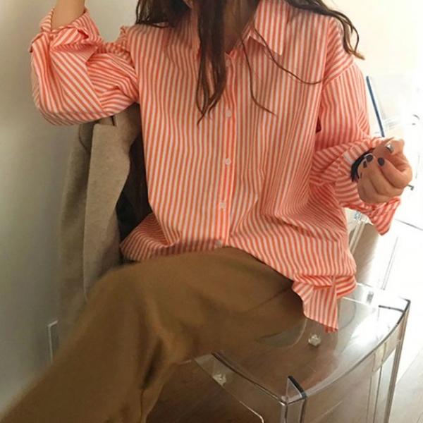 데일리 컬러 스트라이프 셔츠 HH-D76