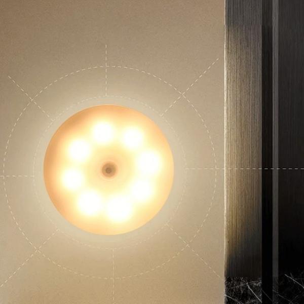 인체감응형 무선 무드등(주황색)