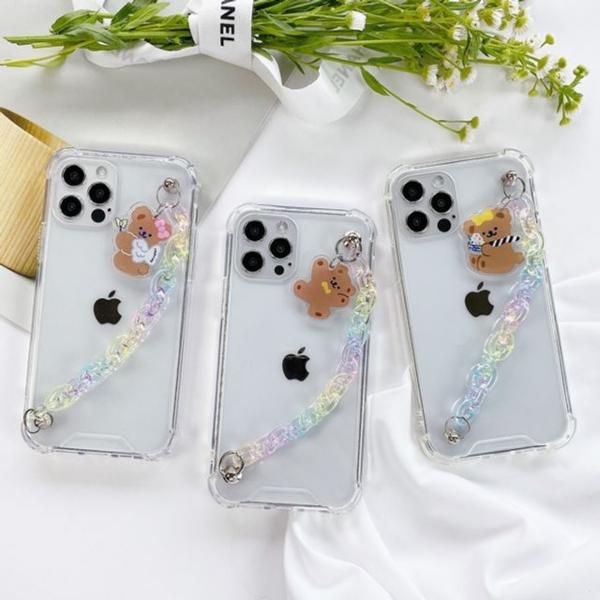 ()Linkvu 조이랜드 곰돌이 무지개스트랩 케이스