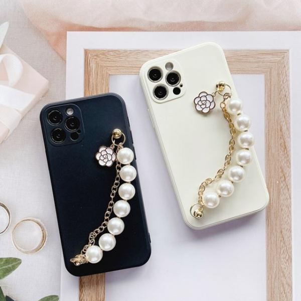 ()Linkvu 폰테 카멜리아 진주스트랩 코튼케이스