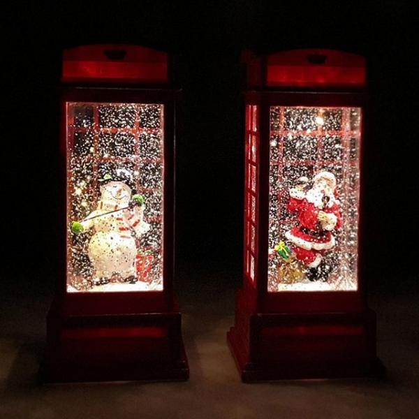 공중전화박스 모양 산타 눈사람 워터볼 led 조명장식