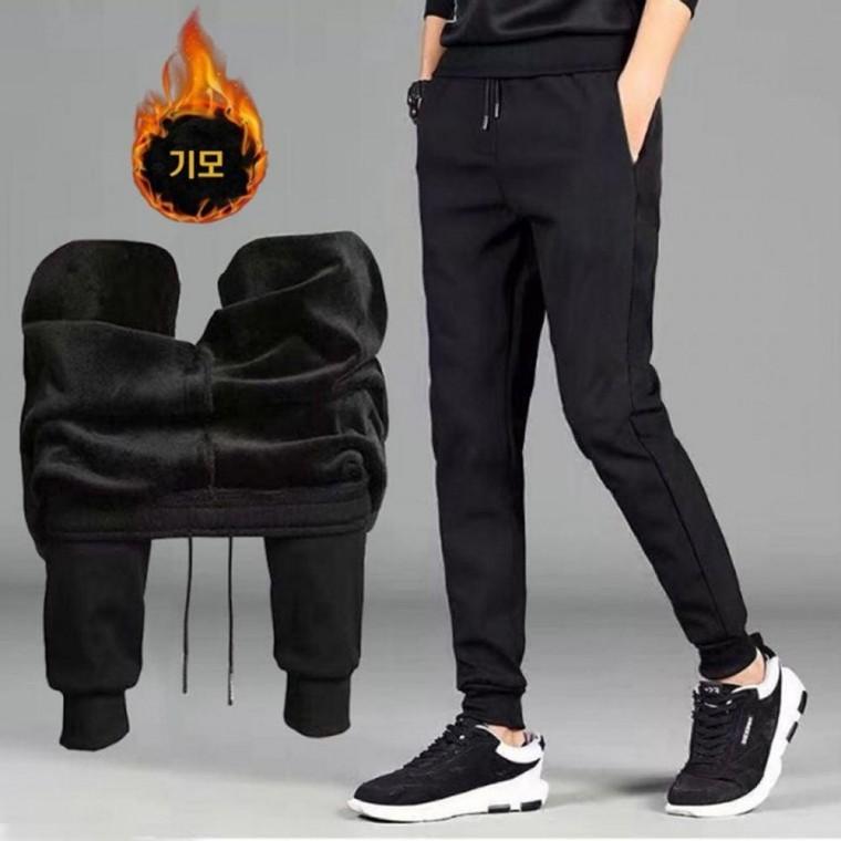 남성 조거 스판 겨울 방한 기모 밍크 트레이닝 바지
