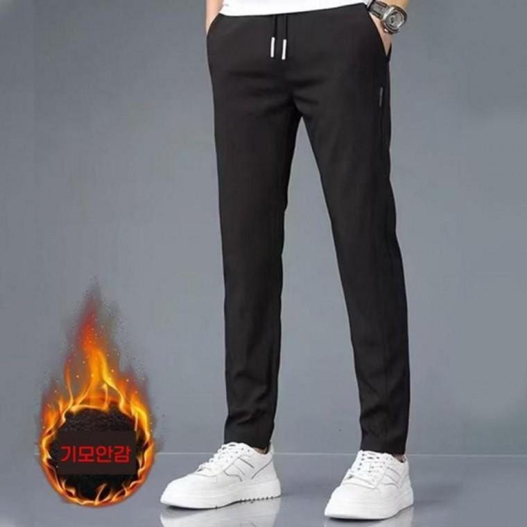 겨울 남자 방한 기모 바지 트레이닝 남성 팬츠 일자형 남자기모바지 방한바지 융 겨울조거팬츠 털바지