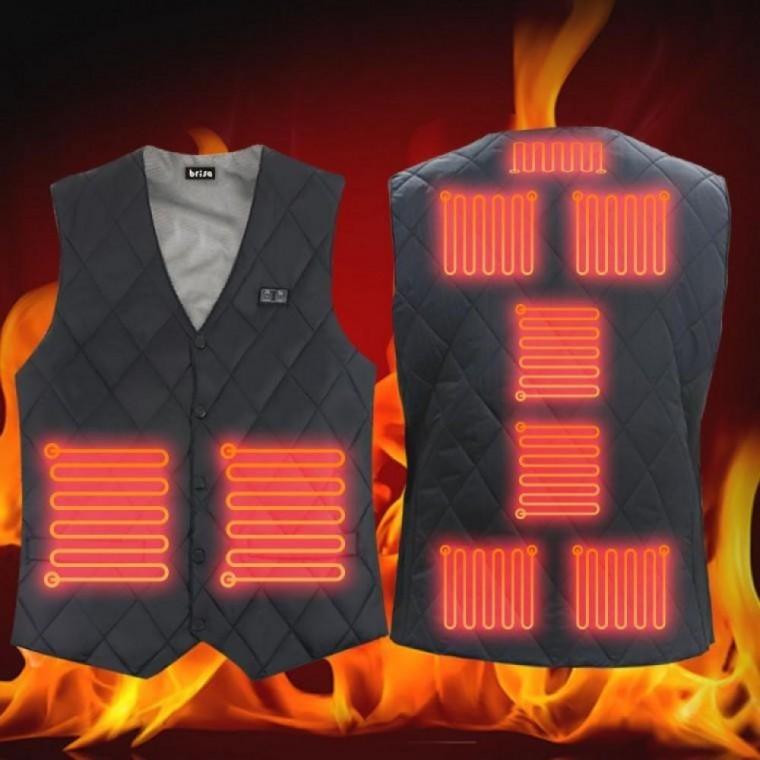 겨울방한조끼 보온 듀얼 등산 골프장 캠 스키장 남녀공용 겨울 방한 낚시 발열조끼 핫팩