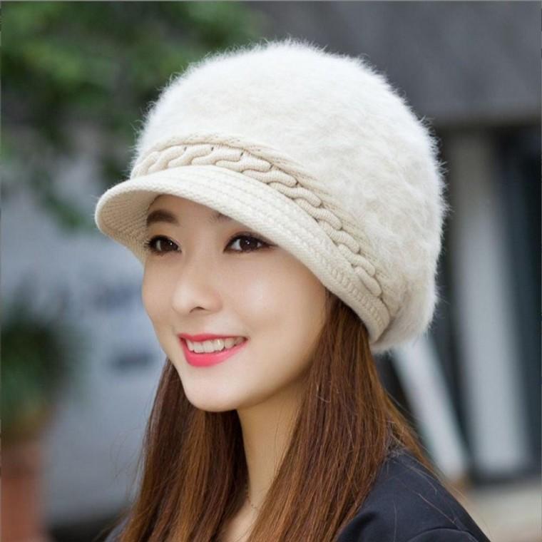 페도라 겨울 보온 여성모자 겨울모자 털모자토끼털 벙거지모자 헌팅캡
