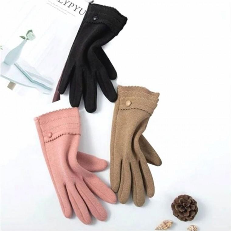여자스러운 여자 장갑 겨울 정장 스웨이드 글러브 울 장갑