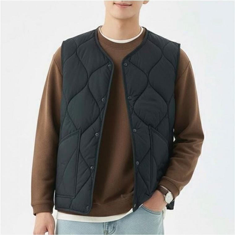 누빔 퀼팅조끼 방한 겨울 레이어드 사무실 베스트 남자