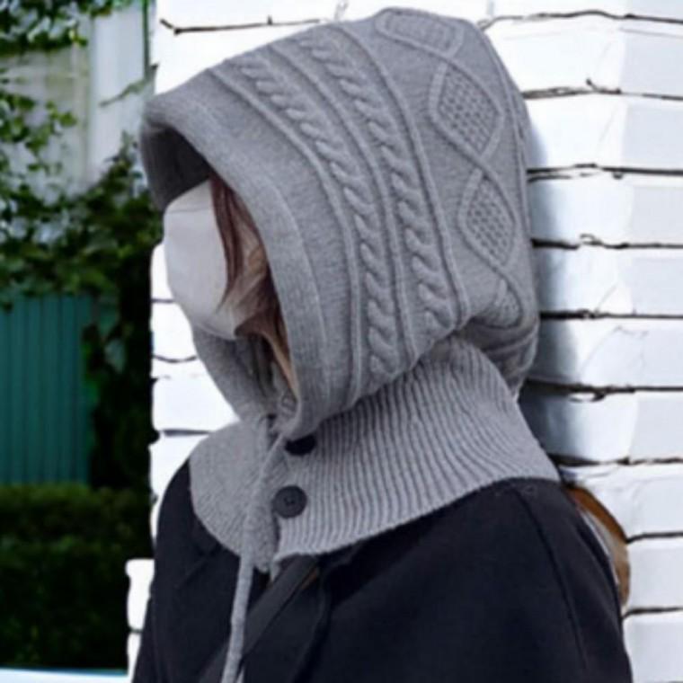 넥워머 인기 등산 바라클라바 방한목토시 여자 후드 데일리 자전거 니트 겨울 야외