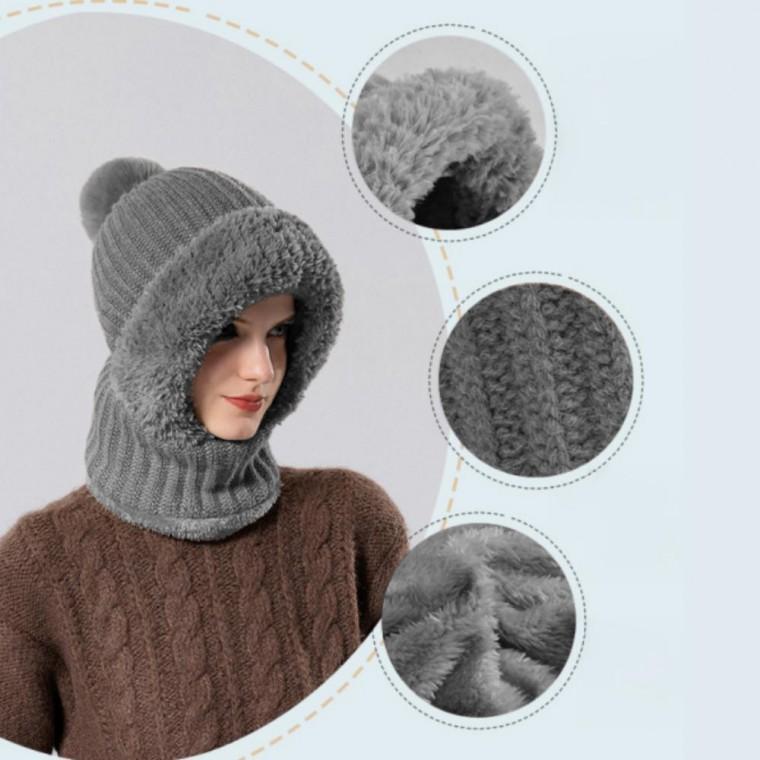 융털 여성 방한목토시 3컬러 보온 겨울 야외 바라클라바 넥워머 소프트 자전거 등산