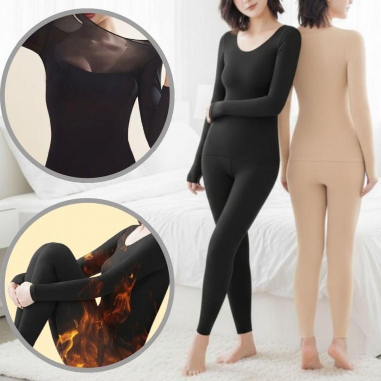 슬림 보온 내의세트 IT25045 겨울 타이즈 시즌 여성 상의 언더 하의 시즌내의 웜 이지 테마 상하 내의 여성