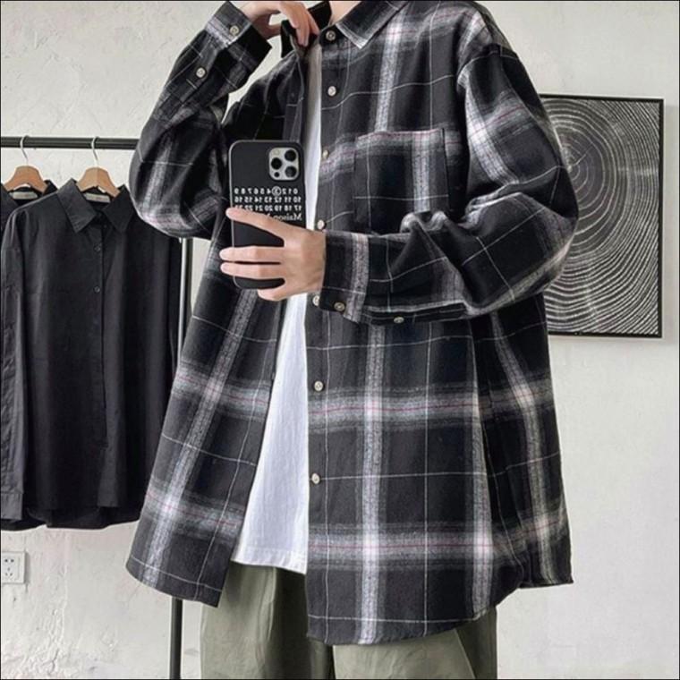 체크셔츠 2컬러 남자남방 겨울남방 기모안감 루즈핏