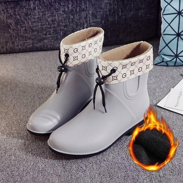 겨울 내피 탈부착 여자 장화 방한 4컬러 레인부츠 기모
