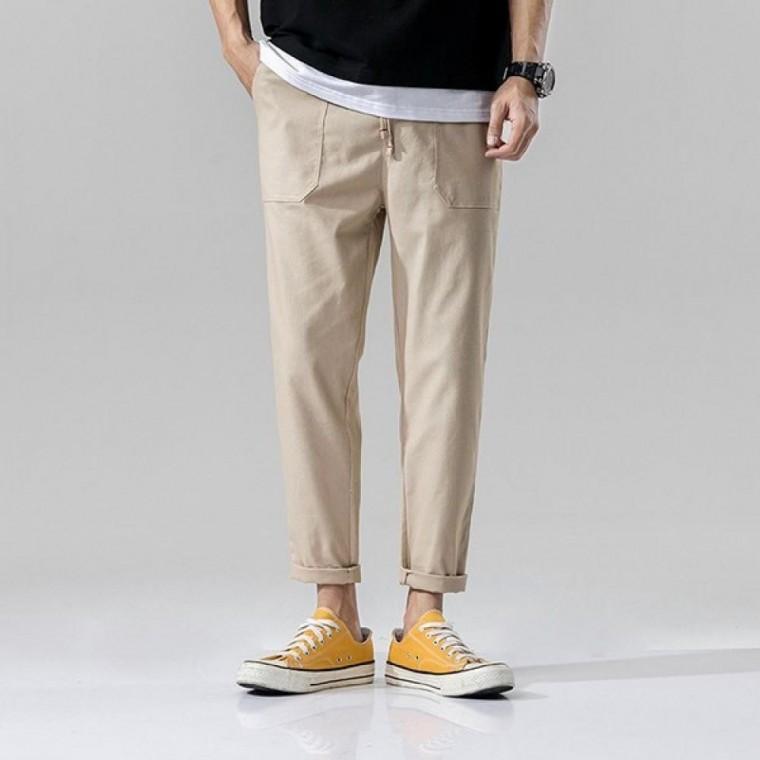 3일자 포켓 면 슬랙스 일자 팬츠 ISP9 팬츠 면 바지 캐주얼팬츠 데님 일자 겨울 스키니팬츠 여성청바지 남