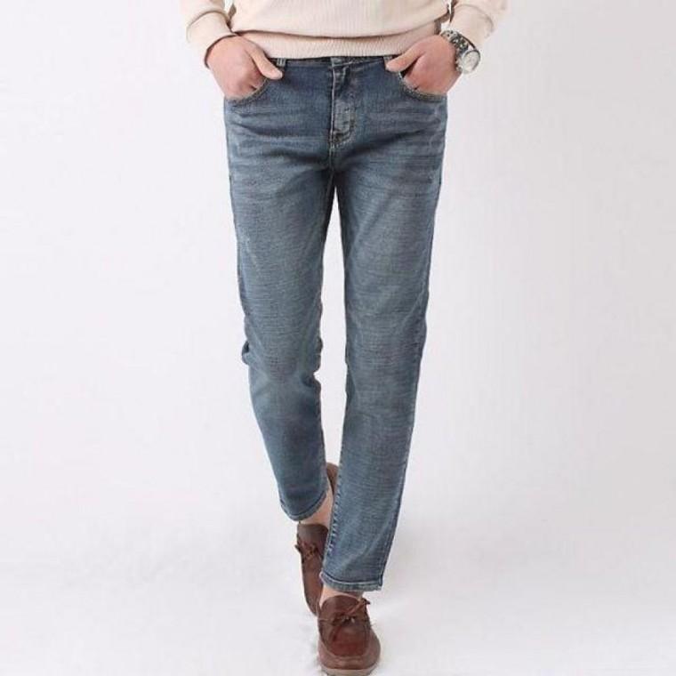 JMM 2021 남자워싱청바지 모노핏옴므 일자청바지 남자겨울데님본딩팬츠 남성 슬림핏 청바지 탄탄 중청 청바