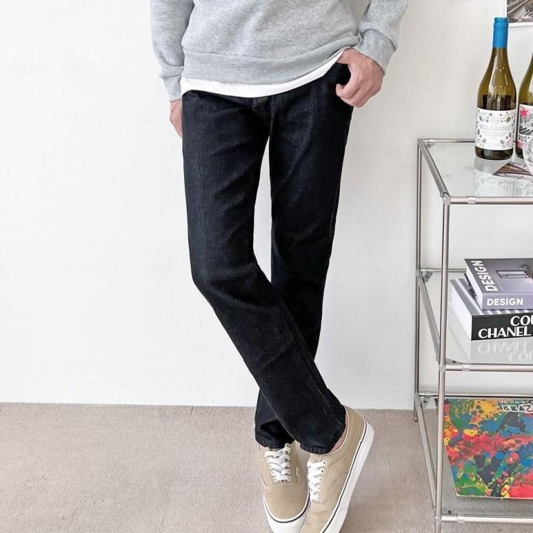 JMM9973 기획남자청바지 모노핏옴므 청바지 남자겨울데님본딩팬츠 일자청바지 슬림핏 남성 탄탄 중청 청바