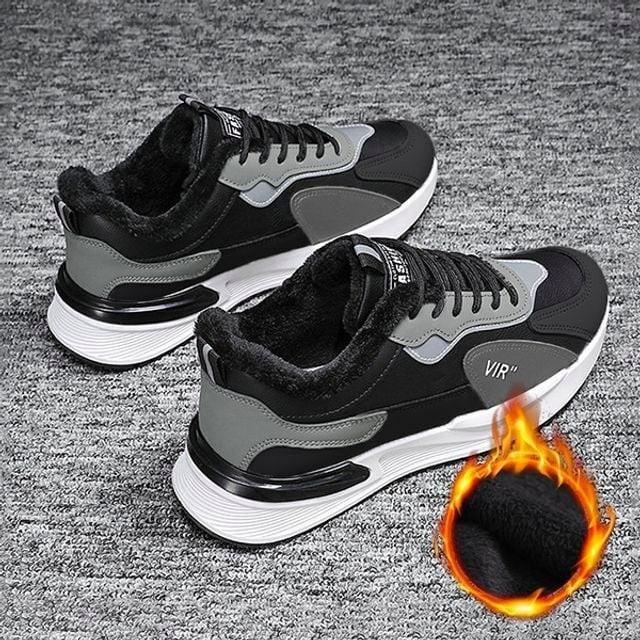 털운동화 겨울 스니커즈 기모 슈즈 남자 2컬러 방한