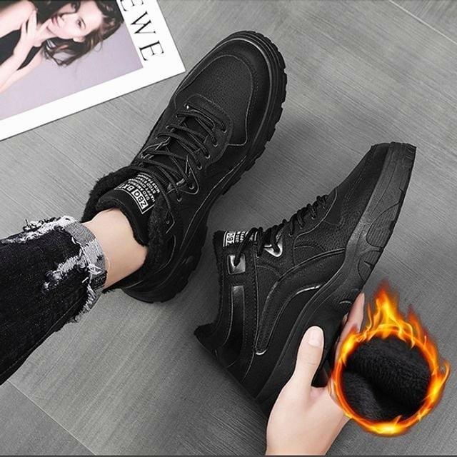 워커 앵클 키높이 단화 남자 기모 방한 안감 겨울 털