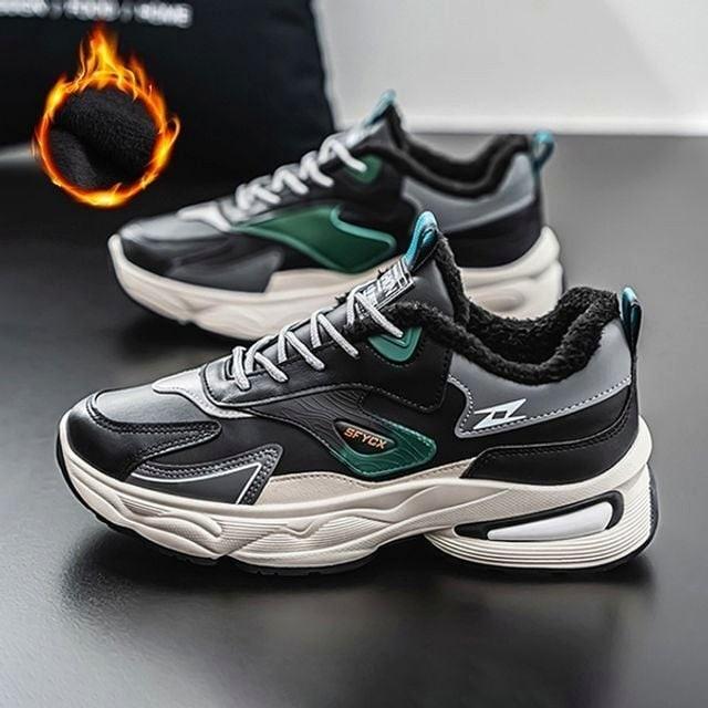운동화 남자 스니커즈 키높이 2color 방한 기모 겨울