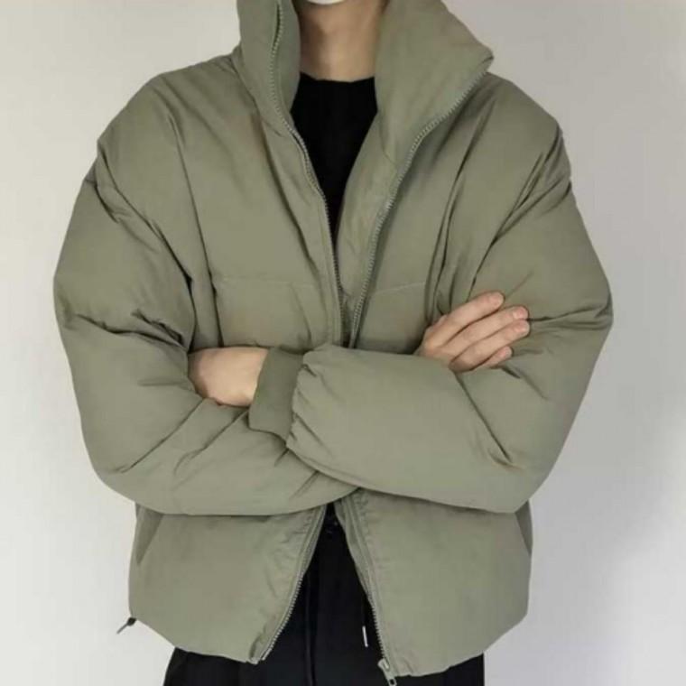 남자 남성 겨울 방한 데일리 하이넥 숏 패딩 점퍼 자켓 아우터 출근룩